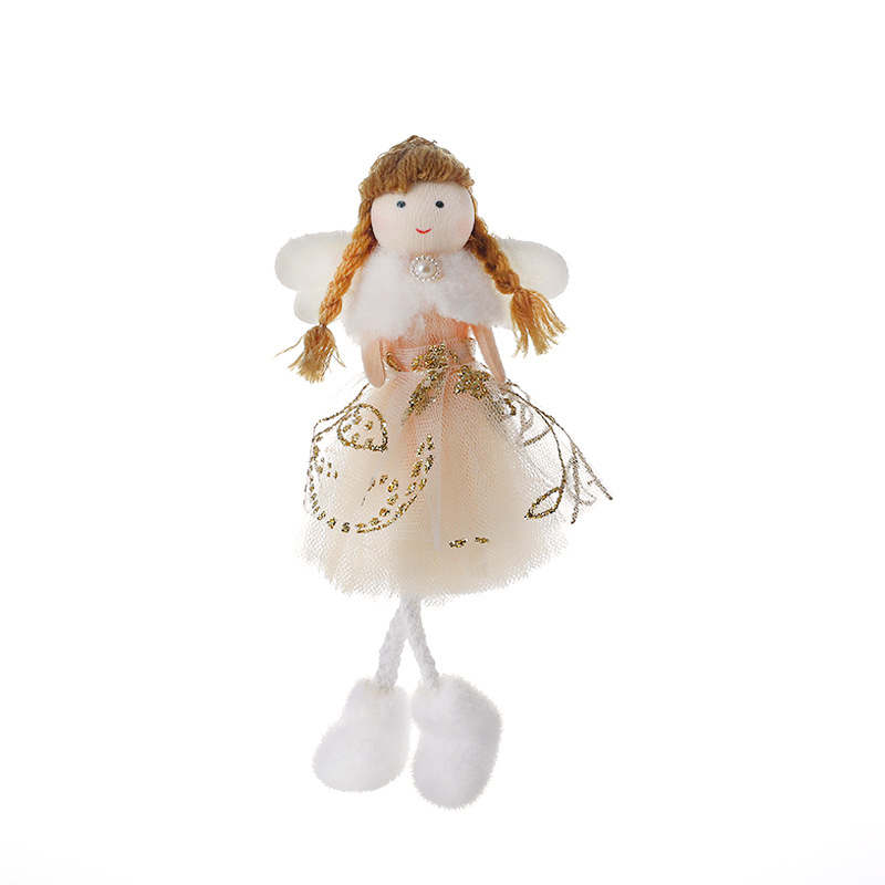 Nueva Navidad de peluche Angel Girl Colgante árbol de Navidad Colgante muñeca creativa Decoración muñeca Colgante