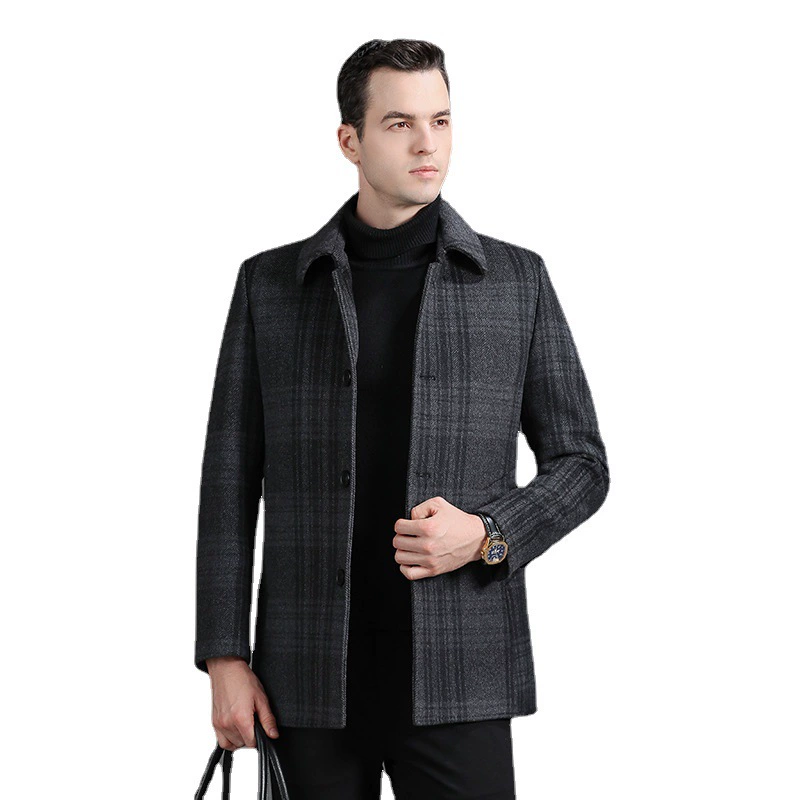 Оптовые заказы на осенне-зимние шерстяные пальто 2025 года (Европа и Америка), легкий деловой стиль, съемный пуховый вкладыш, утолщенные, больших размеров.