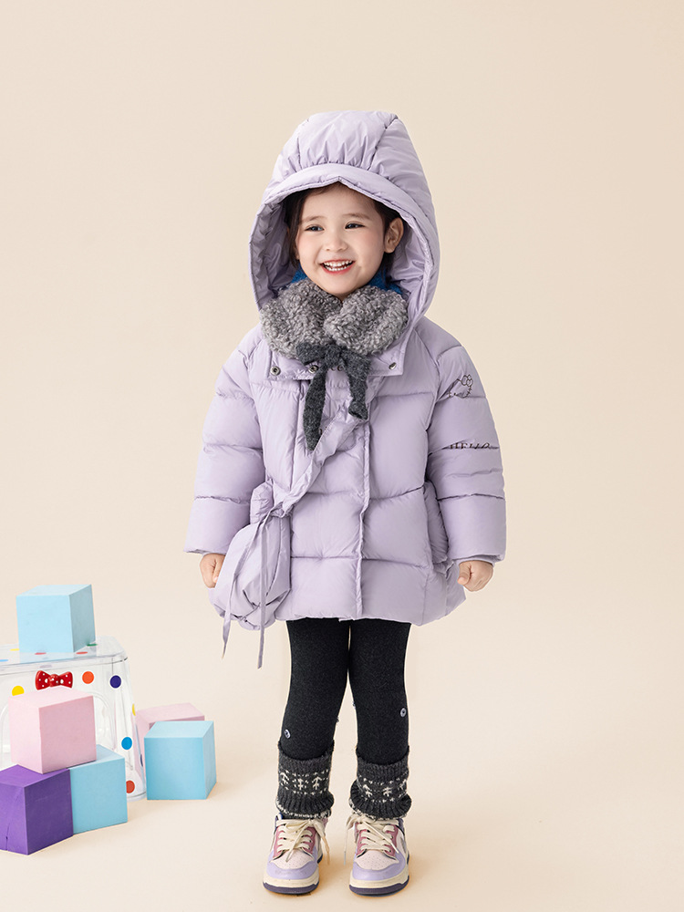 Bolsos para niñas nubes de vello de mano chaqueta de algodón ligera caliente no corra ropa de algodón infantil 2025 nuevo invierno engrosado