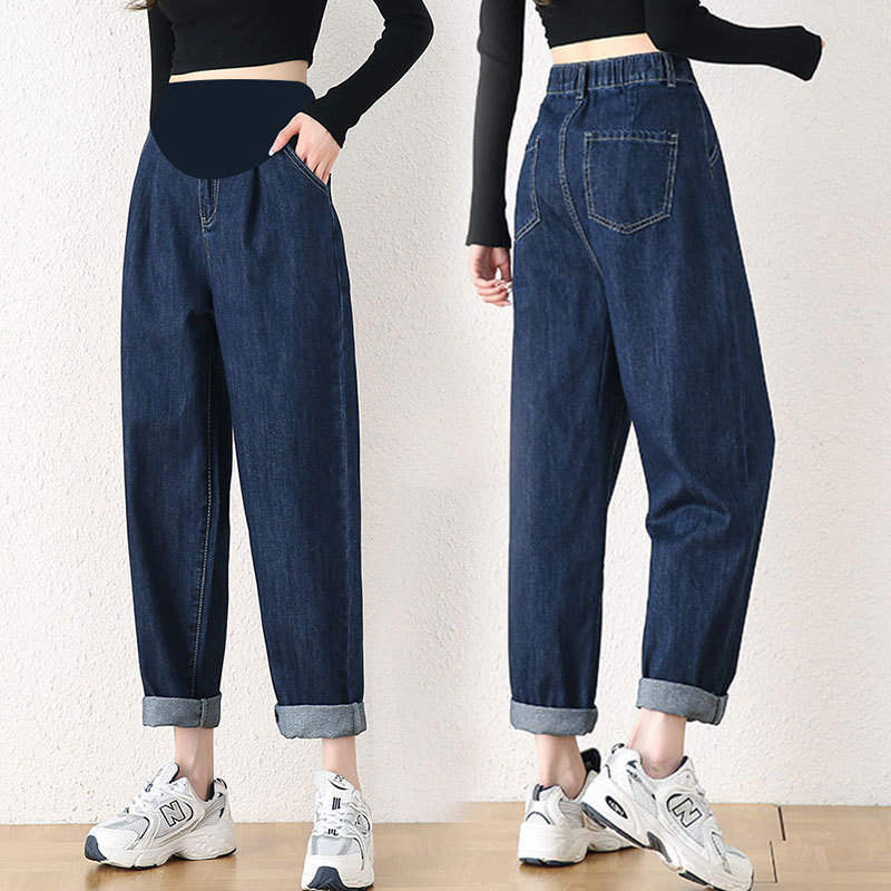 High-Quality~In-Stock Maternity Pants for Spring and Autumn, Non-Tightening Denim Pants for Outdoor Wear, Fall and Winter Dad Jeans, One-Piece Dropshipping