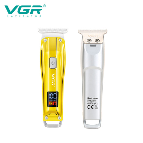 VGR956 LCD digital display electric clipper household mini rechargeable barber shaving oil head electric clipper carving hair clipper