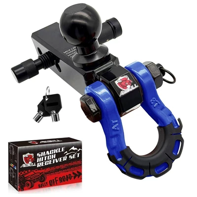 Other Car Modifications – Pull Off-Road Vehicle Tow Hook - blue-8t-black-aluminum-alloy-ball-head-arm-lock