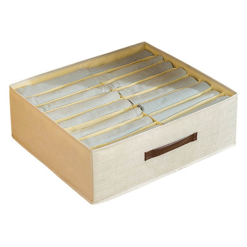 Ropa pantalones de almacenamiento artefacto ropa División cesta cajones aumentar doble fila de gran capacidad a prueba de polvo caja de almacenamiento al por mayor