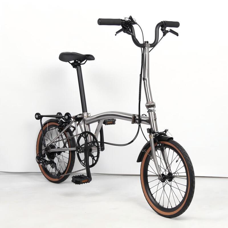 Guoxiao 70% off folding bicycle, British-style small wheel bicycle, cross-border 16inch portable model for adults, men and women