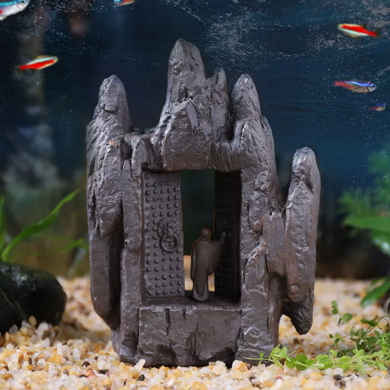 Ландшафтный дизайн аквариума, декоративная глиняная банка, домик для укрытия, живой камень, трехледовый укромный уголок для цихлид, банка для разведения, домик для креветок, гнездо для креветок, фарфоровая банка для креветок