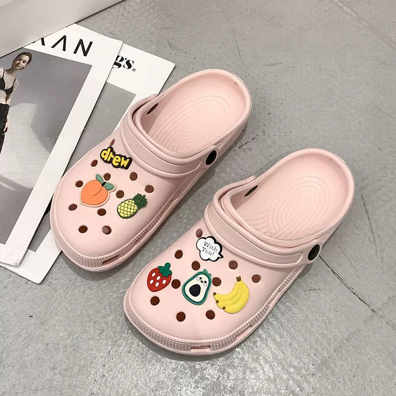 Sommer-Strand-Fashion-Mule mit rutschfester Sohle, Crocs-ähnliche Hausschuhe, geeignet für Outdoor, weiche Sohle, geschlossene Zehen, 2023 Kollektion