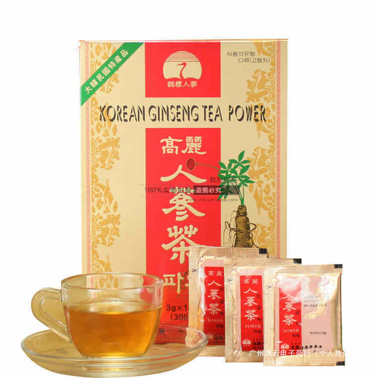 Korean Ginseng Tea Original Imported Crane Label Korean Ginseng Tea Red Ginseng Tea Mid-Autumn Festival Gift 300g Per Box 100 Generations