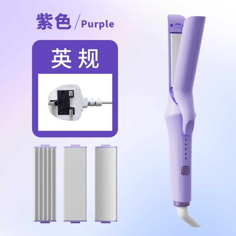 クロスボーダースプレーペイントストレートヘアスプリント多機能スリーインワンヘッド交換カーリングとストレート両用ヘアアイロンカーブヘアアイロン|undefined