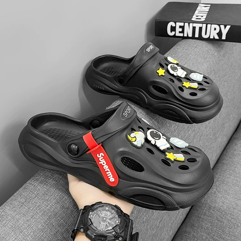 Пещера мужская обувь носить нескользкую мягкую нижнюю пляжную башмаку тапки для мужчин