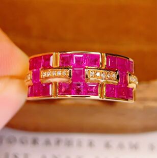 ��ؐ��錚 18K��t��ʯ��Ȼ��ָ �s2.2���� ��� Ů�� ���