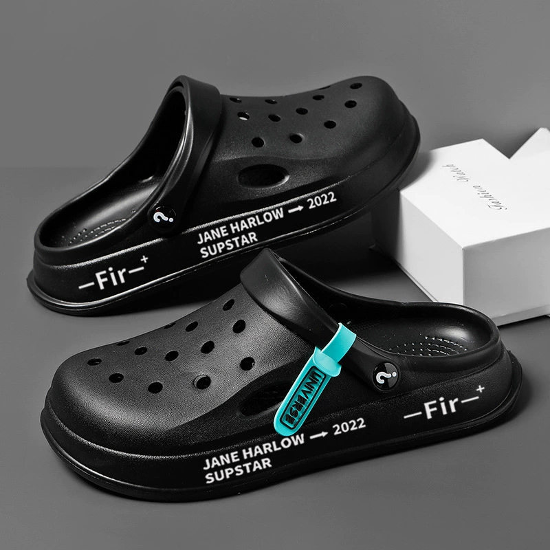 Летние новые мужские клоги из ЭВА, толстоподошвенные закрытые сандалии, домашние спортивные тапочки, пляжная обувь, полусандалии.