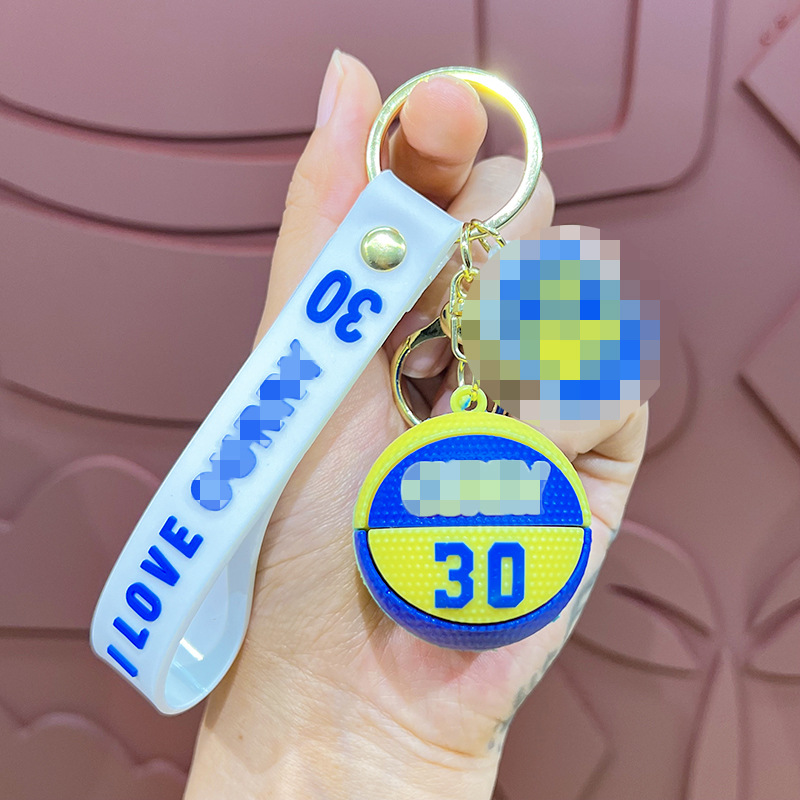 Estrella Baloncesto llavero Kobe Curry James Owen mochila estudiante colgante recuerdo moda pequeño regalo