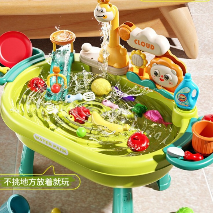 ライブストーン子供用食器洗い機おもちゃシンク蛇口ままごとキッチン水循環赤ちゃん遊び水少女|undefined