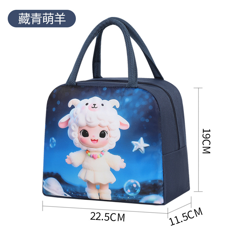 Nuevo paquete de almuerzo de dibujos animados para niños y estudiantes con bolsas de almuerzo de aislamiento térmico bolsas de almuerzo bolsas de almuerzo para trabajar bolsas de viaje a la escuela