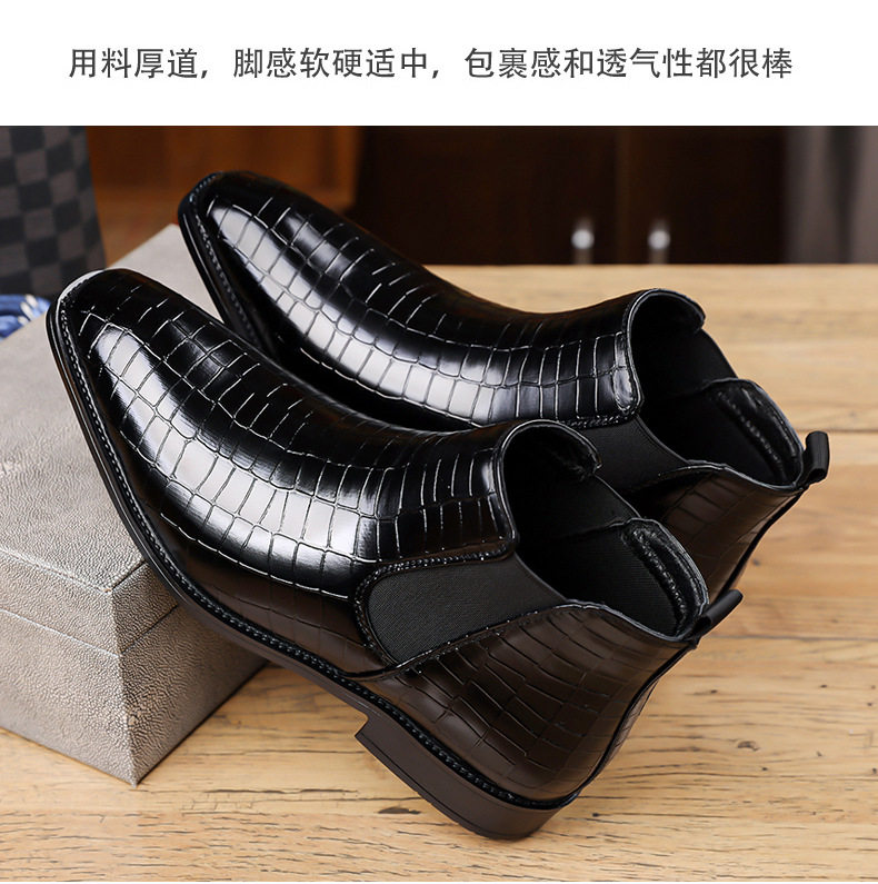 Bốt Martin nam cổ điển mũi tròn buộc dây đế mềm cổ lửng, cỡ lớn — Màu nâu, màu đen chi tiết 23