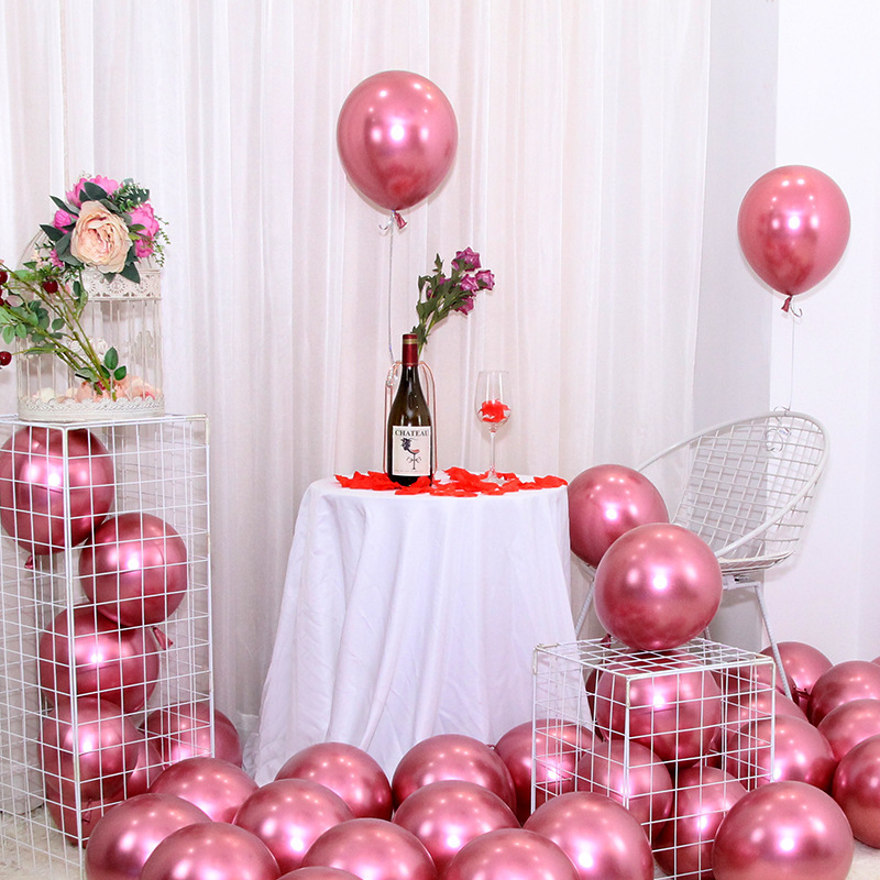 Globos de metal/látex redondos (5"/10"/12"/18") para bodas y cumpleaños al por mayor image 11