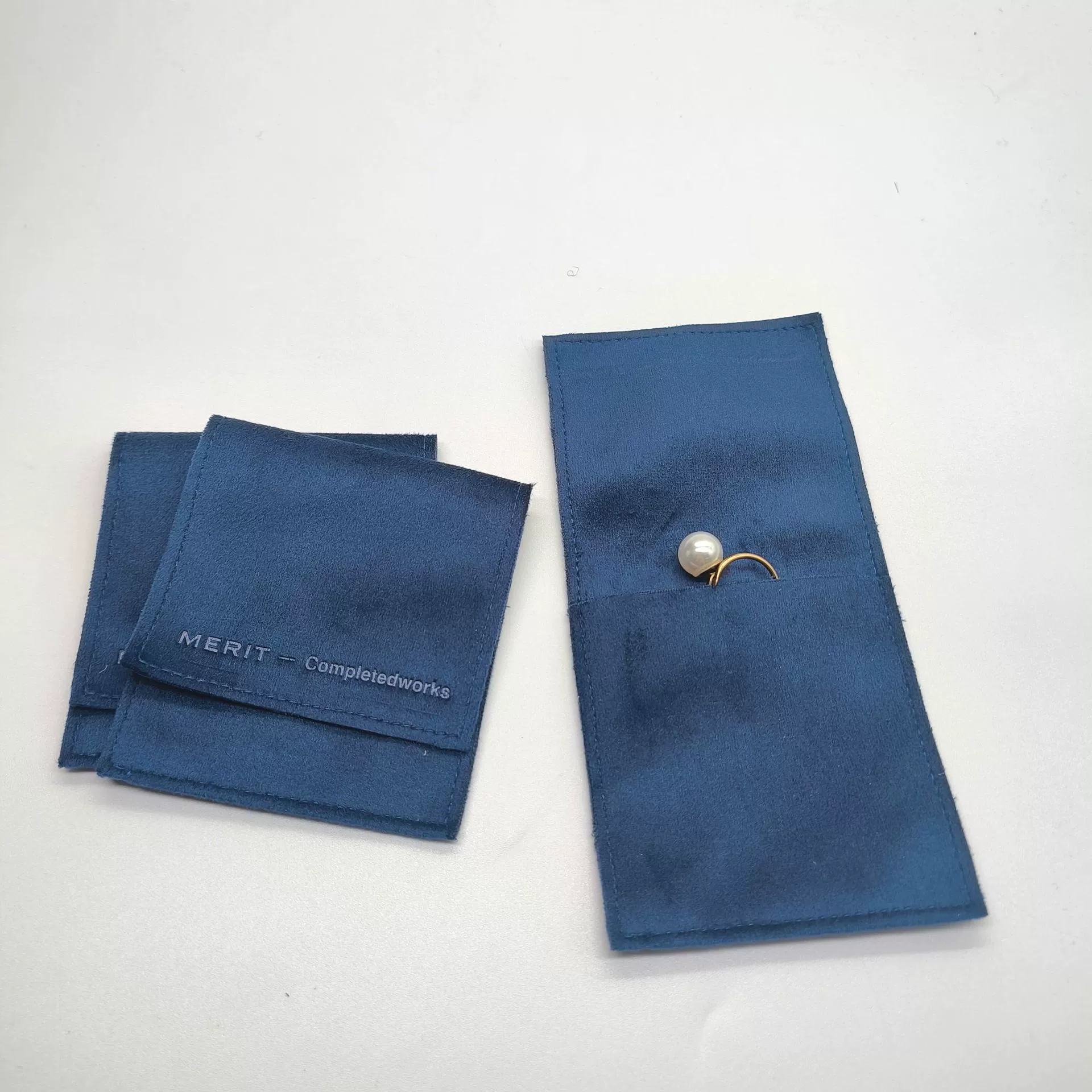 Сумка для ювелирных изделий, двусторонняя бархатная сумка, ожерелье, ювелирные изделия, серьги, кольцо, упаковочная сумка для хранения, может быть разработана с бесплатным логотипом и образцом