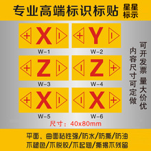 机械设备安全警示贴数控机床主轴旋转激光坐标单轴XYZ坐标贴纸