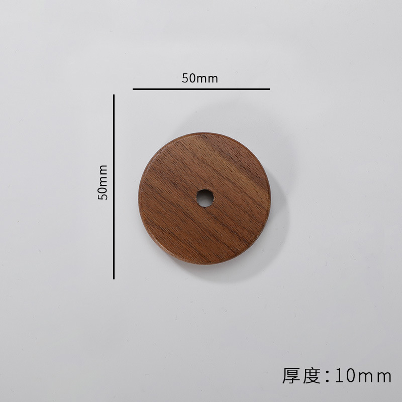 Gancho de ropa de madera negra de nuez no perforado detrás de la puerta de la pared del armario de vestíbulo de la pared del gancho adhesivo de ropa de pintura