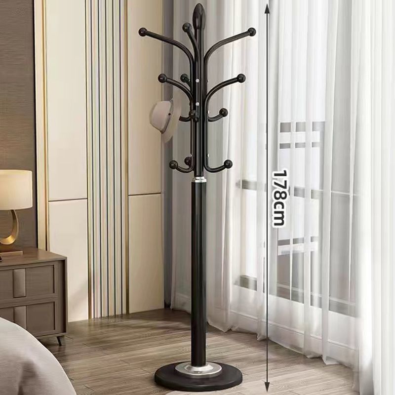 Percha de gorras, percha de ropa de piso, percha de ropa de lujo ligera, estante de ropa simple, estante de bolsa vertical de una sola varilla para la sala de estar doméstica