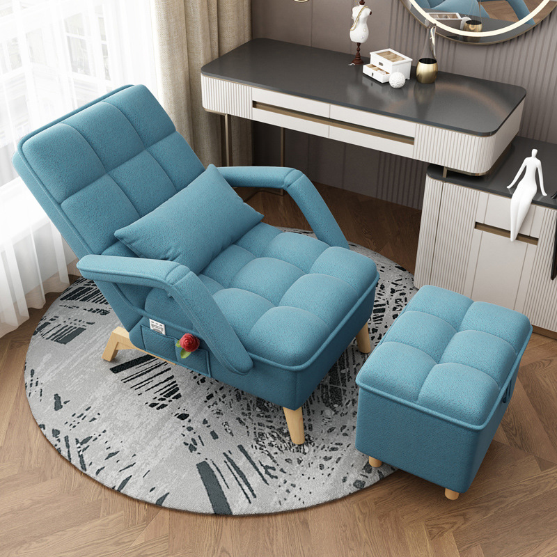 Lazy Sofa Tatami Living Room Bedroom Balcony Single Small Apartment Sofa Leather Internet Celebrity Reclining Chair R&