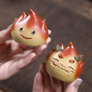 Purple Clay Tea Pet Dragon Fruit Small Ornament Twelve Zodiac Dragon Handmade Tea Toy Cute Tea Table Accessory Auspicious