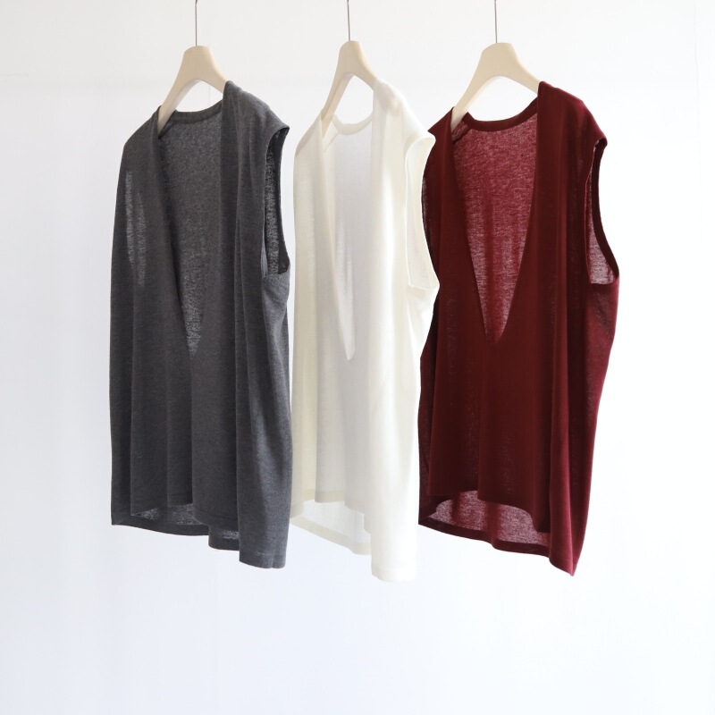 Summer New Tencel Linen Deep V-neck Sleeveless Knitted Vest Stacked Loose Thin Casual Blouse Top