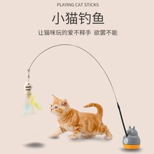 牧灵猫玩具逗猫棒吸盘自嗨解闷神器长杆猫咪逗猫棒幼猫用品猫玩的