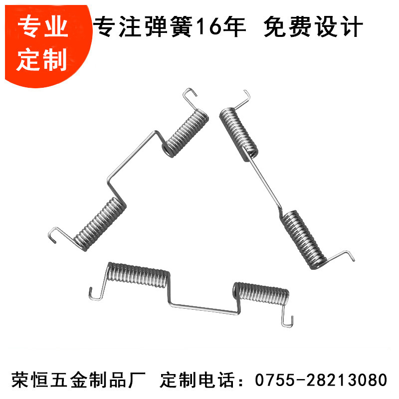 机器人转向弹簧厂家直销不锈钢双扭簧扭转弹簧镀镍扭力弹簧