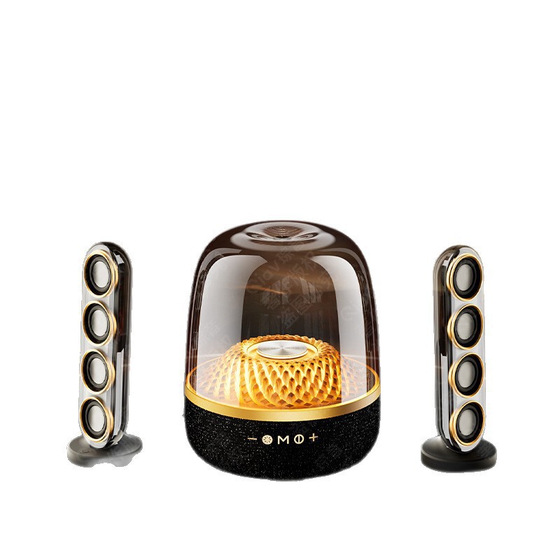 华强北同款琉璃蓝牙音箱透明水晶4代哈曼卡顿音响家用高品质批发|undefined