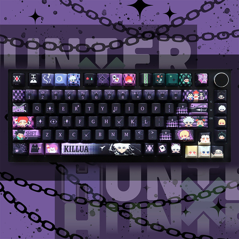 Anime Hunter X Keycaps Pbt Five-Sided Sublimation Suitable for Cross-Axis Mechanical Keyboards