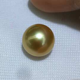 天然海水菲律宾金珠 13-14mm 饱满强光强光 做图片银托成品879得