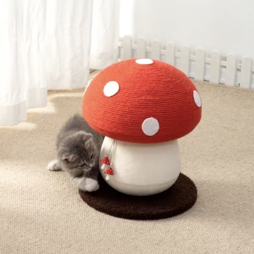 빨간 버섯 장난감(천으로 감싼 버전)