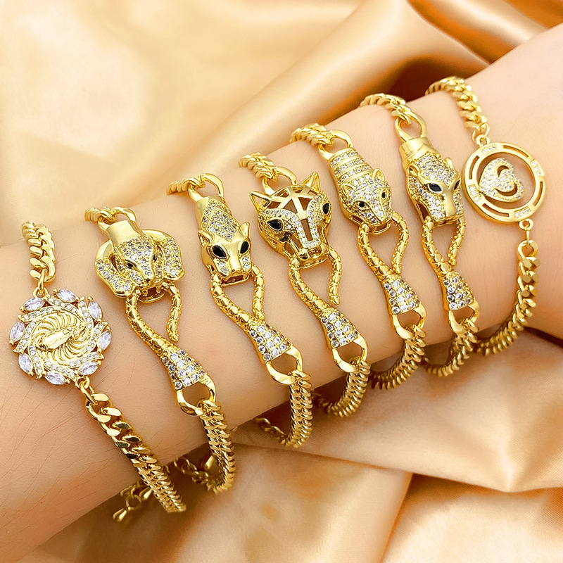 small elegant bracelet hip-hop style with zircon