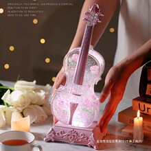 水晶灯音乐盒水晶球女生生日礼物女孩儿童爱莎公主旋转八音盒摆件