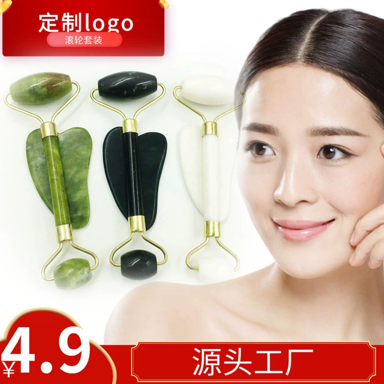 Cosmetic natural ore jade, massager for face