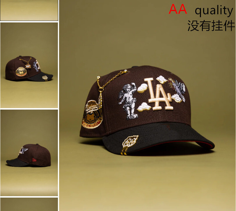 Comercio exterior transfronterizo al por mayor 2026 AA gorra de boca de pato bordado tridimensional ajustable gorra de hip-hop Yankees Dodgers
