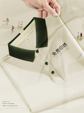 夏季冰丝polo衫T恤定制工作服公司员工团建文化衫短袖工衣印logo