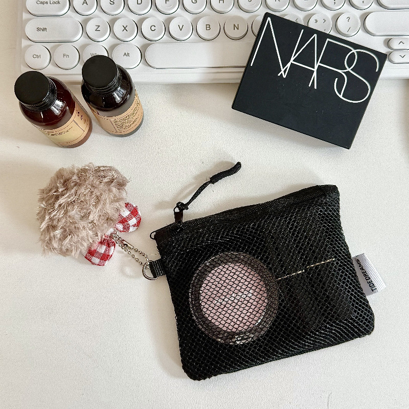Portable Lightweight Makeup Bag Muji Zipper Pouch 2025 New Model Storage Bag for Miscellaneous Items and Change
