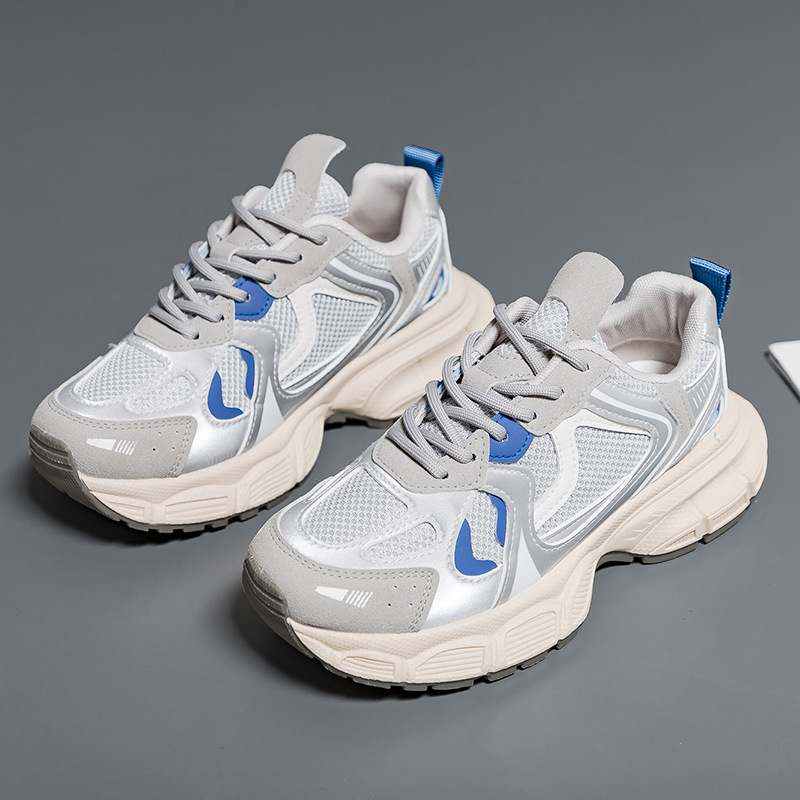 Zapatos de papá de suela gruesa para mujer 2023 nuevos zapatos de mujer retro versátiles de malla con suela gruesa aumentada 1103 image 3