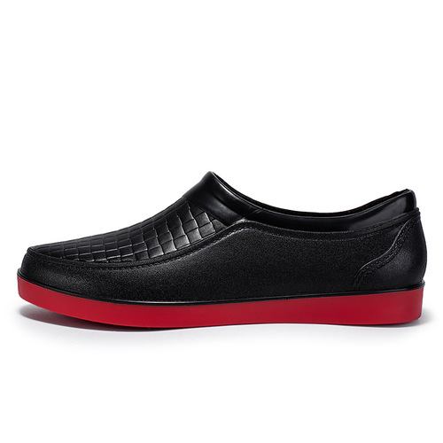  New Low-Top Men's Rain Boots, Outwear Fashion, Versatile, Durable, Thick Sole, Waterproof, Anti-Slip, Outdoor Water Shoes