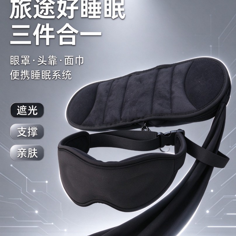 外贸跨境睡眠遮光眼罩3D立体不压眼球可睁眼零重力护眼罩男女通用 居家日用品厂家批发实拍图
