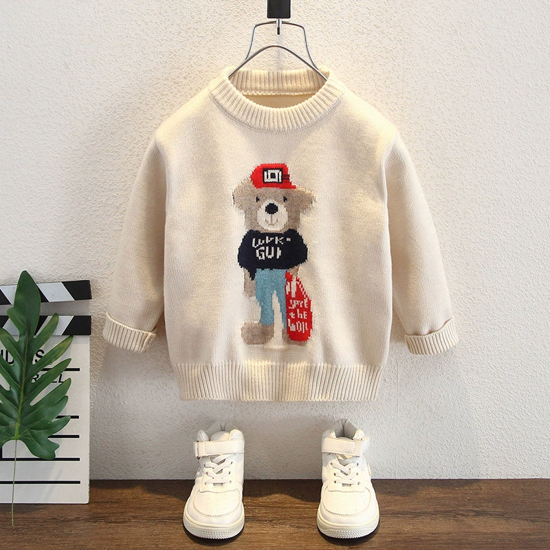 Summer clothing, demi-season sweater, children's thermal underwear, knitted down jacket, increased thickness