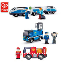 欧蒙城际载客列车警笛消防车警车男孩拼装益智儿童玩具车模型