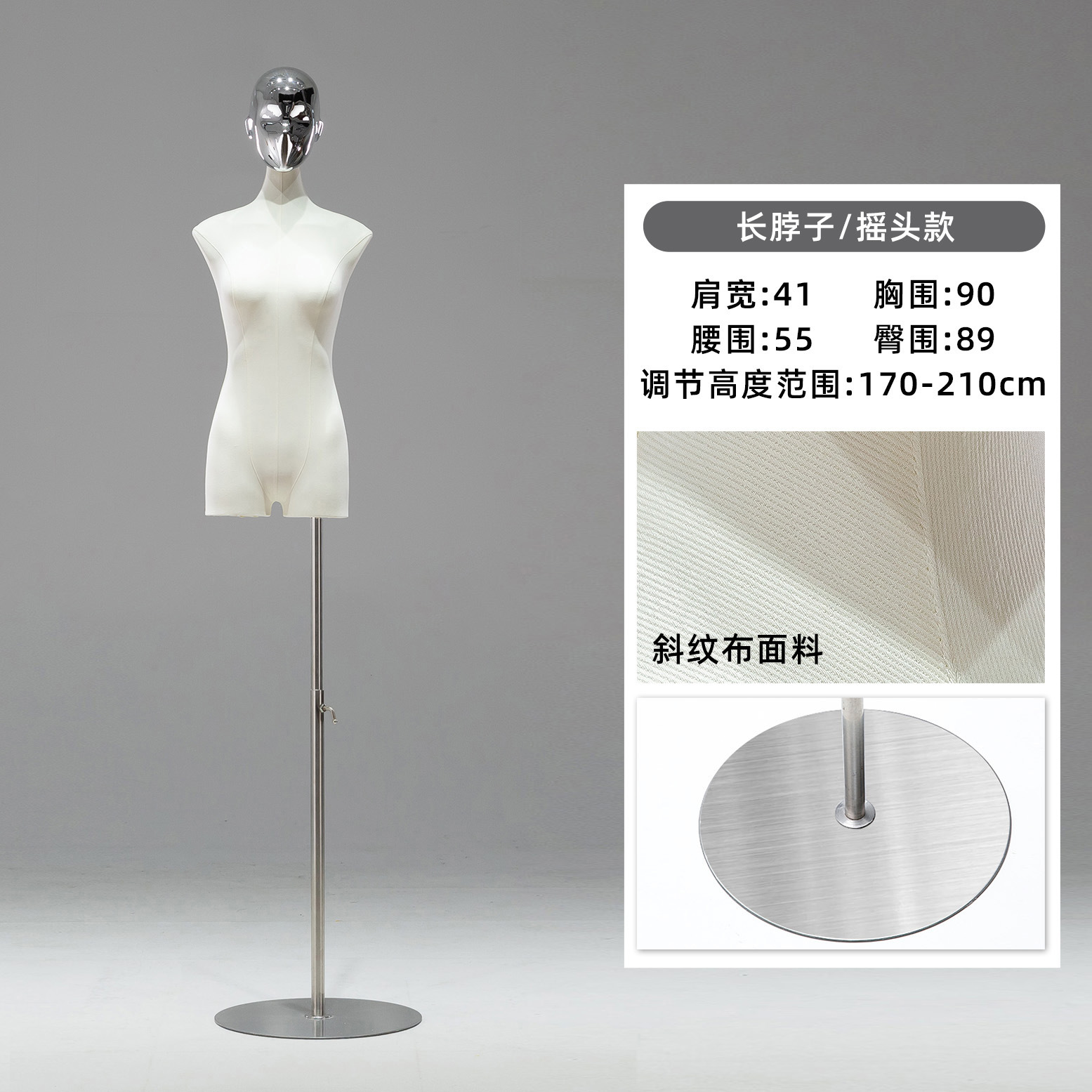 Maniquí Femenino de Busto con Clavícula de Plástico para Tiendas de Ropa y Escaparates image 10