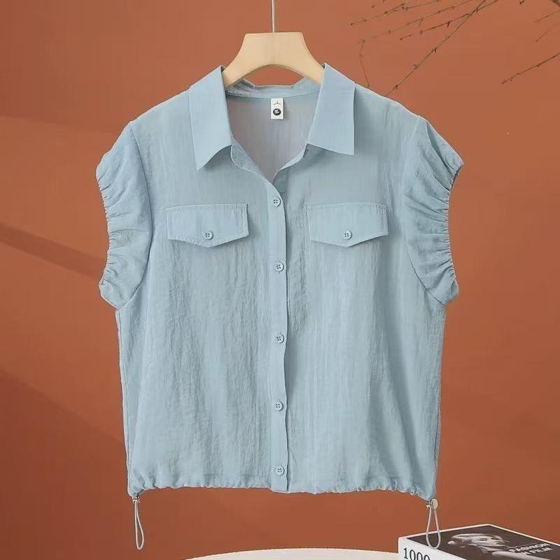 Sleeveless Shirt for Women, New Summer Design, Drawstring Waist, Slimming Shirt, Fashionable and Stylish Short Top for Women Sleeveless Shirt for Women, New Summer Design, Drawstring Waist, Slimming Shirt, Fashionable and Stylish Short Top for Women