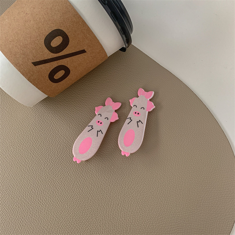 Simple Style Bow Knot Arylic Printing Hair Clip display picture 2