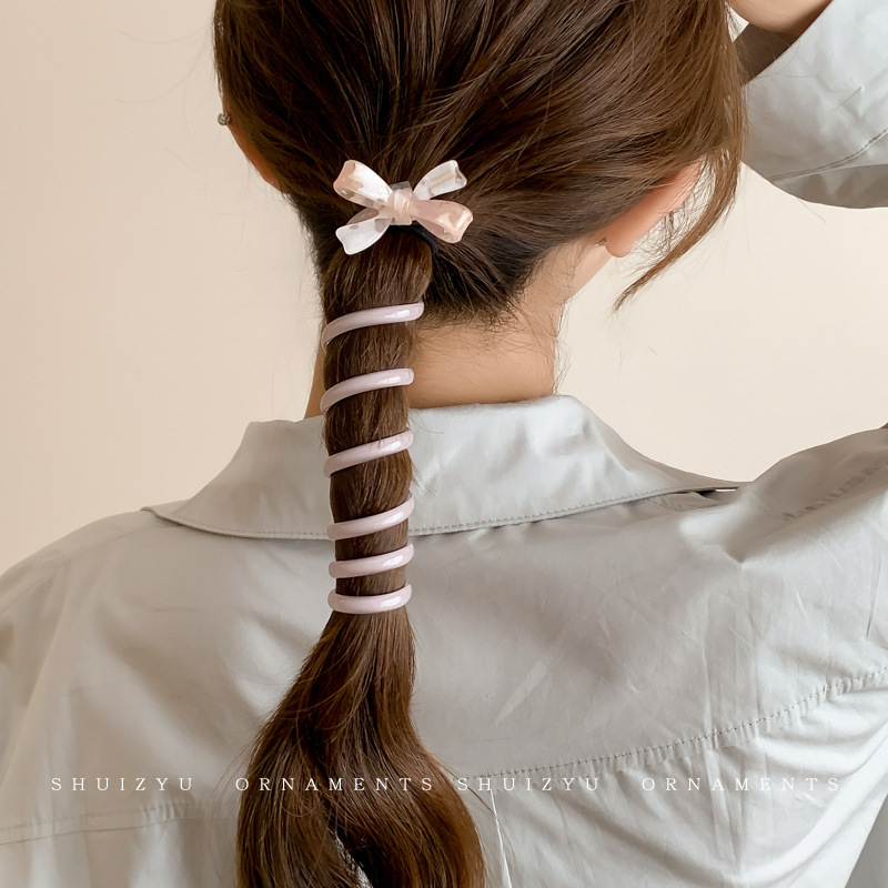 Trenza de burbuja simple japonesa, cuerda para la cabeza, mujer 2024, nueva línea telefónica de amor de alta gama, anillo para el cabello, cola de caballo, artefacto de cabello trenzado