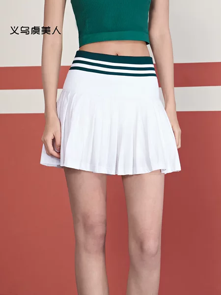 New Style Tennis Skirt, High-Waisted Slimming Skirt, Anti-Exposure, Women's Outdoor Badminton, Tennis, Fitness, Pleated Skirt