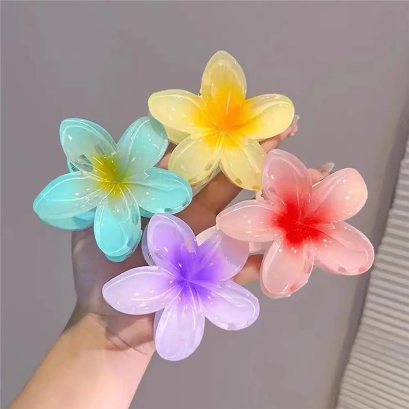Egg Flower Hair Clip for Women, Half-Tied Hair Claw Clip, Elegant Shark Clip Hairpin, Beach Hair Accessory